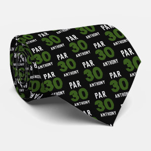 Gravata Aniversário Golfer Green 30 feliz Pai Par