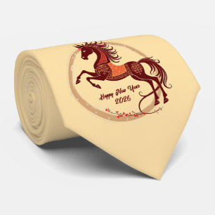 Gravata Ano do Cavalo 2026 cor Marrom