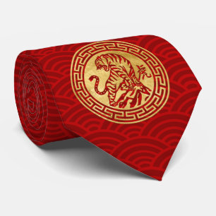 Gravata Ano Novo Chinês do tigre 2022