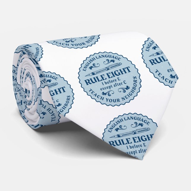 Gravata Antes de E exceto depois de C Regra Engraçado (Rolled)