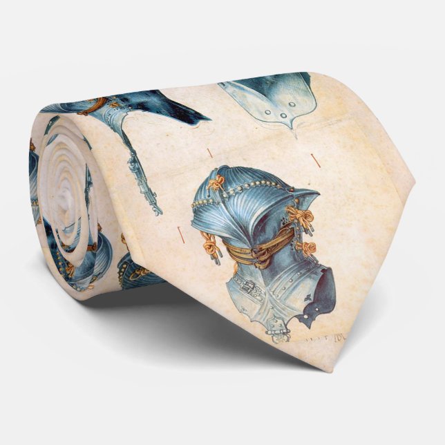 GRAVATA ANTICOS ARMADORES/TRÊS ESTUDOS DE UM HELMET KNIGHT (Rolled)