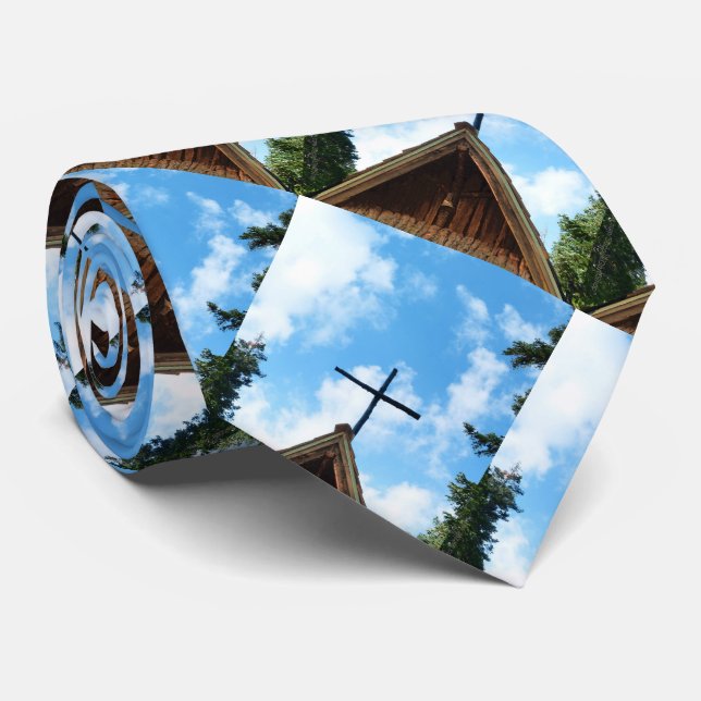 Gravata Antiga Igreja do País, Vintage Wood Side,  (Rolled)