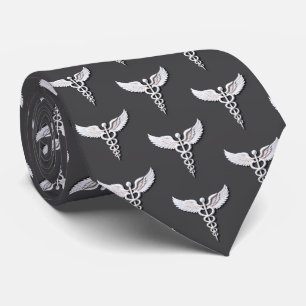 Gravata Antracite Médica de Cadubo Branco Limpo