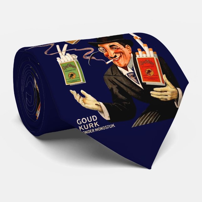 Gravata Anúncio de cigarros Chief Whip dos anos 1920  (Rolled)