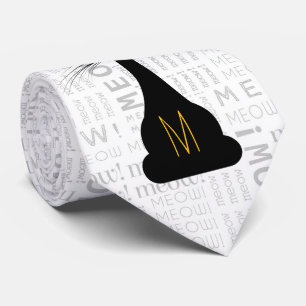 Gravata APAL: Gato Preto Monograma