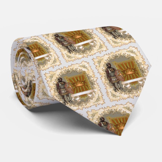 Gravata Apelido do Escudo do Crest da Família (Rolled)