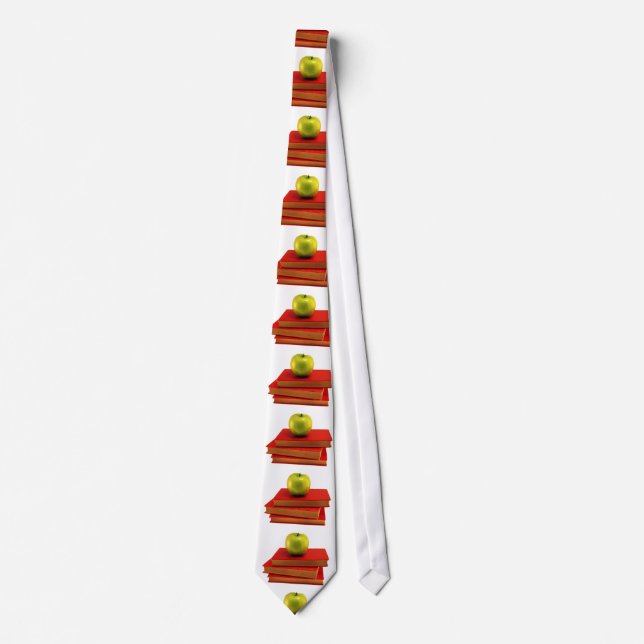 Gravata Apple & livros verdes (Frente)