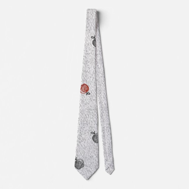 Gravata Apple Pi Number Math Teacher Tie (Frente)