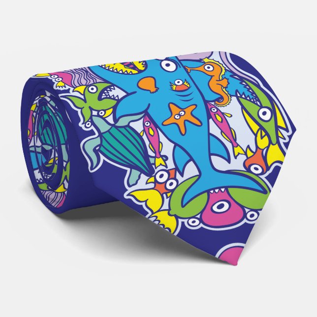 Gravata Aproveite um verão refrescante navegando em uma gr (Rolled)