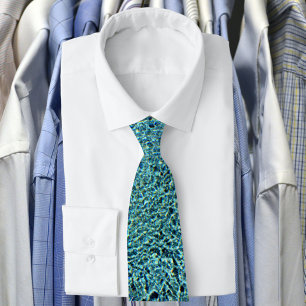 Gravata Aqua Azul-Água Espumante