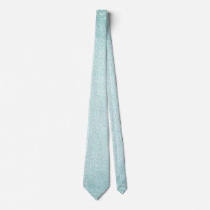 Gravata Aqua Blue Fleur Damask Neck