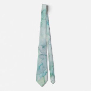 Gravata Aqua Green Watercolor Tie para Casamentos