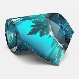 Gravata Aquamarine Blue Green Teal Gemstone Crystal Magic
