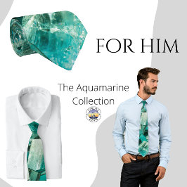 Gravata Aquamarine Green Crystal Gemstone Alameda o pescoç