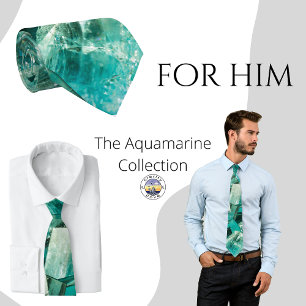 Gravata Aquamarine Green Crystal Gemstone Alameda o pescoç
