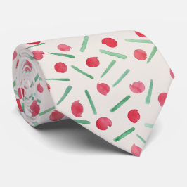 Gravata Aquarela Bala de Natal Cana-de-Açúcar Aquarela