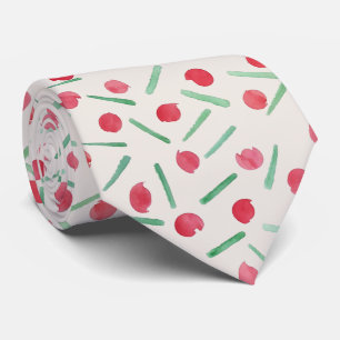 Gravata Aquarela De Feriado De Aquarelas Candy Cane