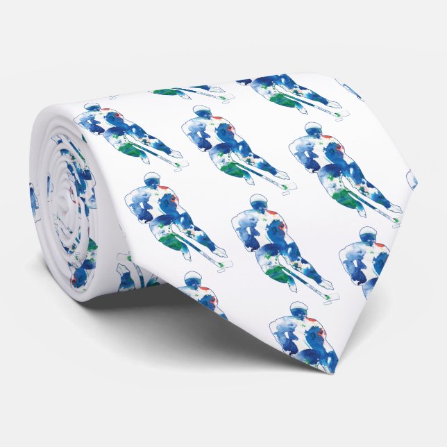 Gravata Aquarela do jogador de hóquei (Rolled)