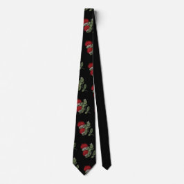 Gravata Aquarela Floral Tropical Vermelha Lehua Havaiana
