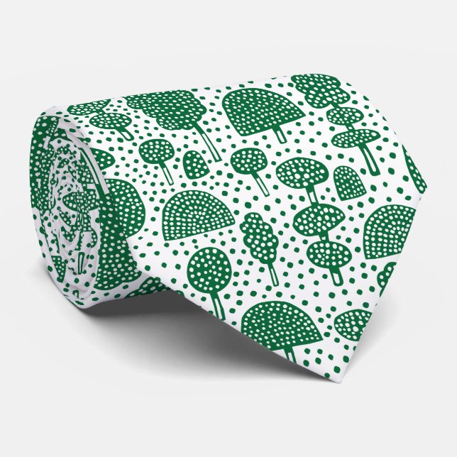 Gravata Arboretum 230715 - Forest Green on White (Rolled)