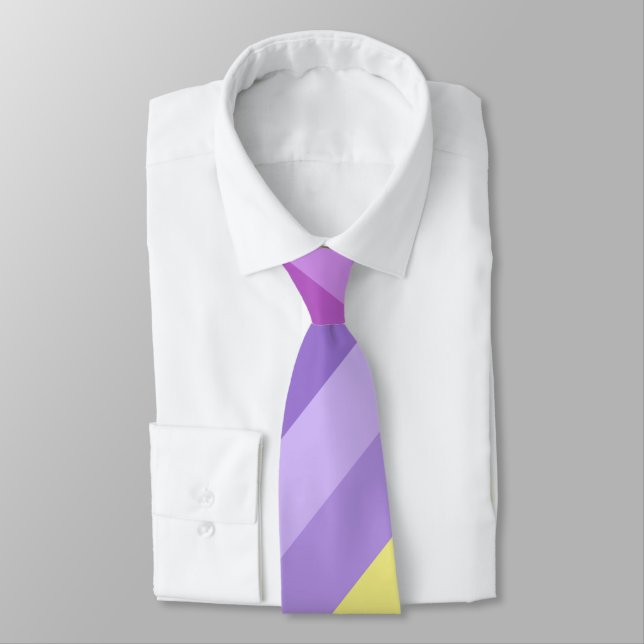 Gravata Arco-íris, brilhante e riscado (Amarrado)