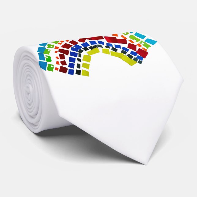Gravata Arco-íris de papel (Rolled)