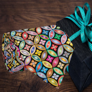 Gravata Arco-Íris Floral Padrão Geométrico Na moda Moderno