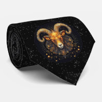 Aries Astrology Zodiac Neck Tie