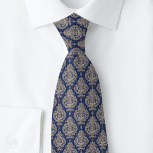 Gravata Aristocrat Damask Blue NeckTie