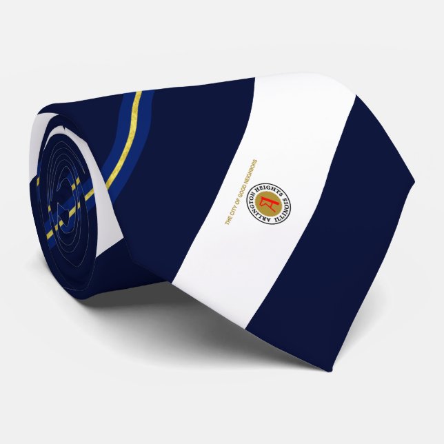Gravata Arlington Heights (Illinois), bandeira da cidade,  (Rolled)