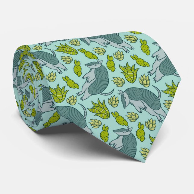 Gravata Armadillo Cactus Pattern (Rolled)