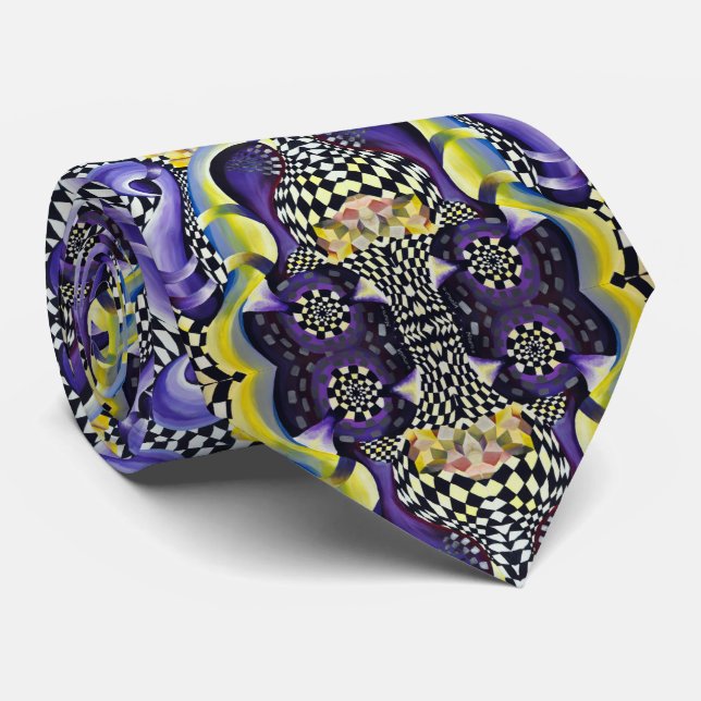 Gravata Art Deco - Difusão Abstrata (Rolled)