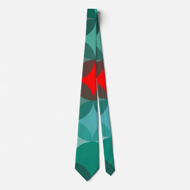 Gravata art deco inspirou o teal e o abstrato vermelho (Frente)