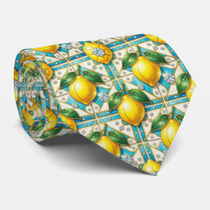 Gravata Art Deco Limão Amalfi Mediterrâneo Diamantes