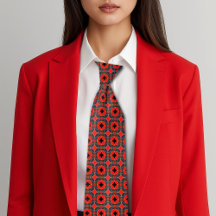 Art Deco micro padrão vermelho&preto
