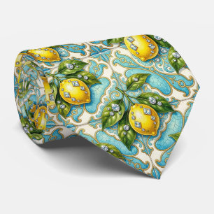 Gravata Art Nouveau Limão Amalfi Mediterrâneo Diamantes