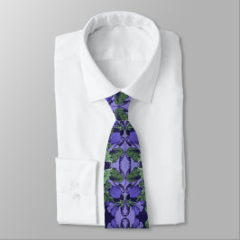 Gravata Art Nouveau Purple Floral Tie