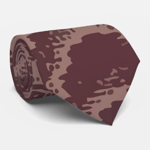 Gravata arte abstrata camuflada marrom bege