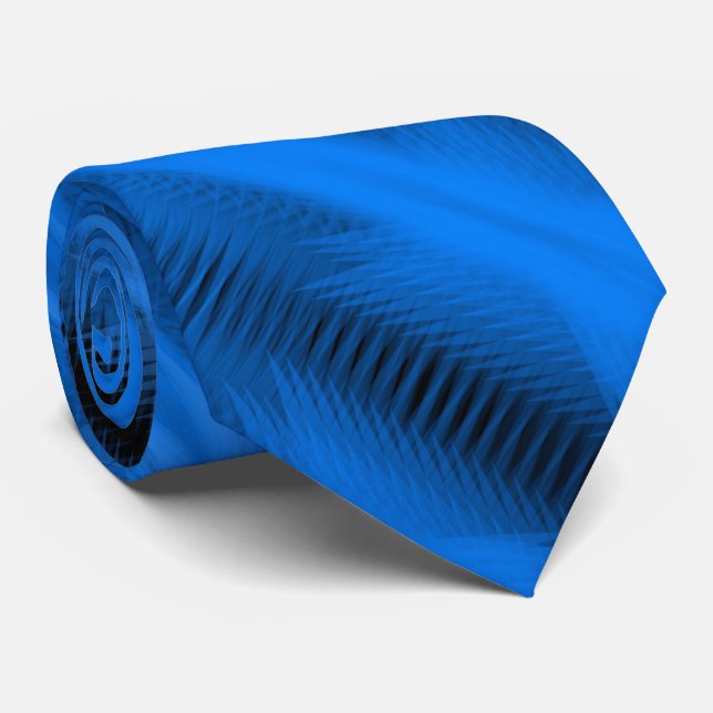 Gravata Arte abstrata diagonal futurista azul celeste (Rolled)