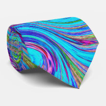 Arte Abstrato Retro Groovy Azul, Rosa e Roxo