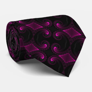 Gravata Arte Artística Magenta da Noite
