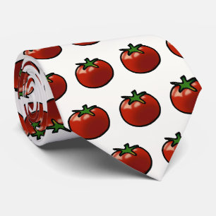 Gravata Arte Botânica de Tomate Vermelho Rústico