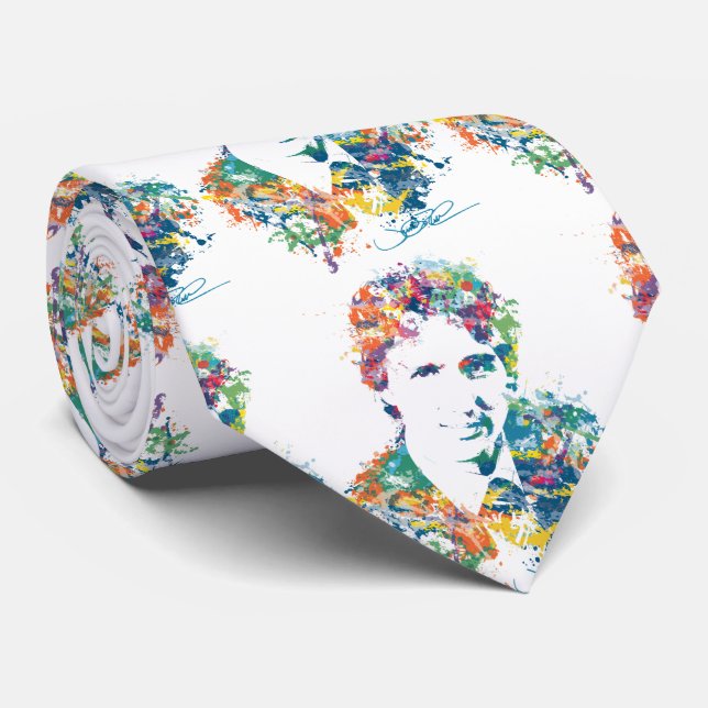 Gravata Arte de Justin Trudeau Digital (Rolled)