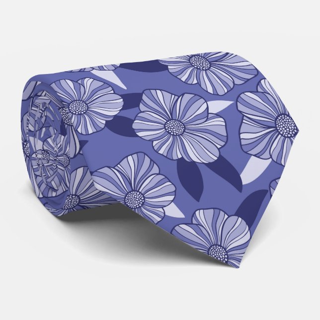 Gravata Arte de Linha Floral (Rolled)