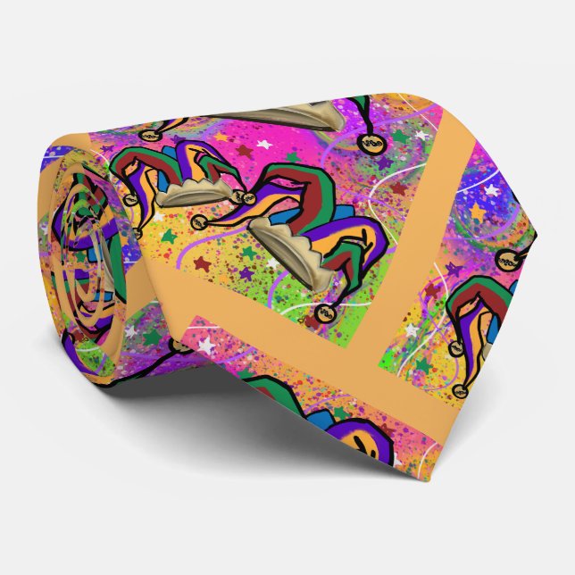 GRAVATA ARTE DE MARDI GRAS (Rolled)