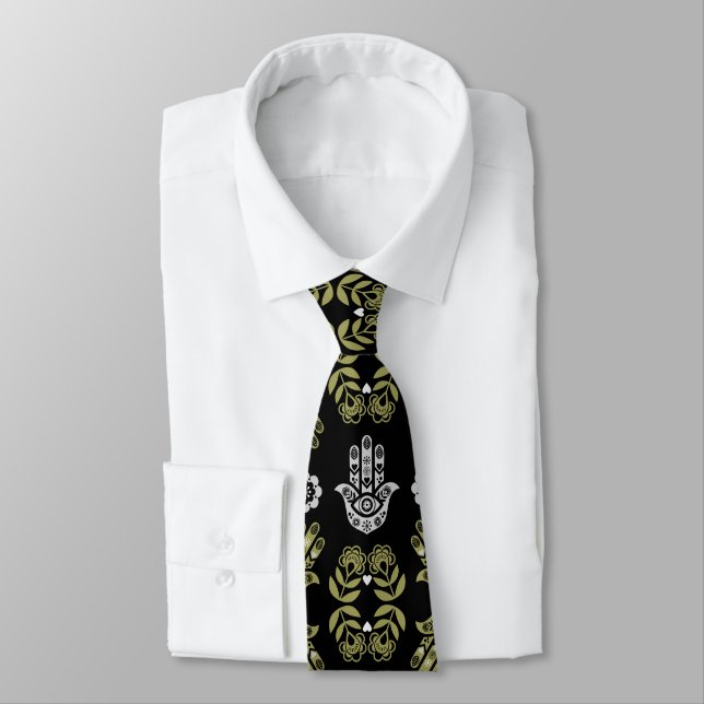 Gravata Arte de Proteção da Mão Hamsa (Amarrado)