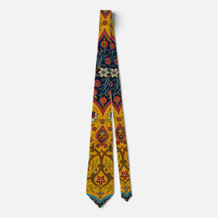 Gravata Arte Floral Persa Decorativa Vintage