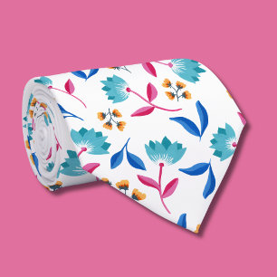 Gravata Arte Floral Popular Brilhante