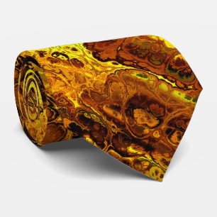 Gravata Arte Fractal De Fogo