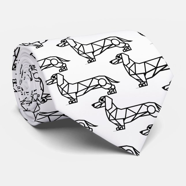 Gravata Arte geométrica de uma pista (Rolled)